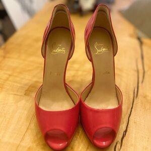 Christian Louboutin pink patent Leather heels